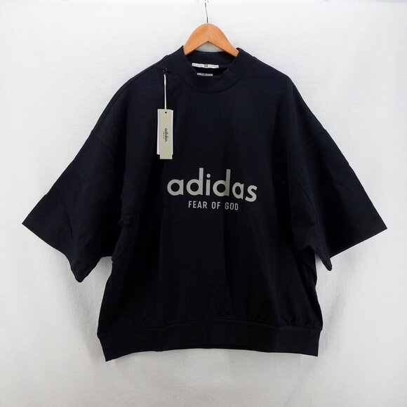 Fear of God Men's Athletics Heavy Jersey 3/4 Mock Tee Shirt Black L - Picture 2 of 12